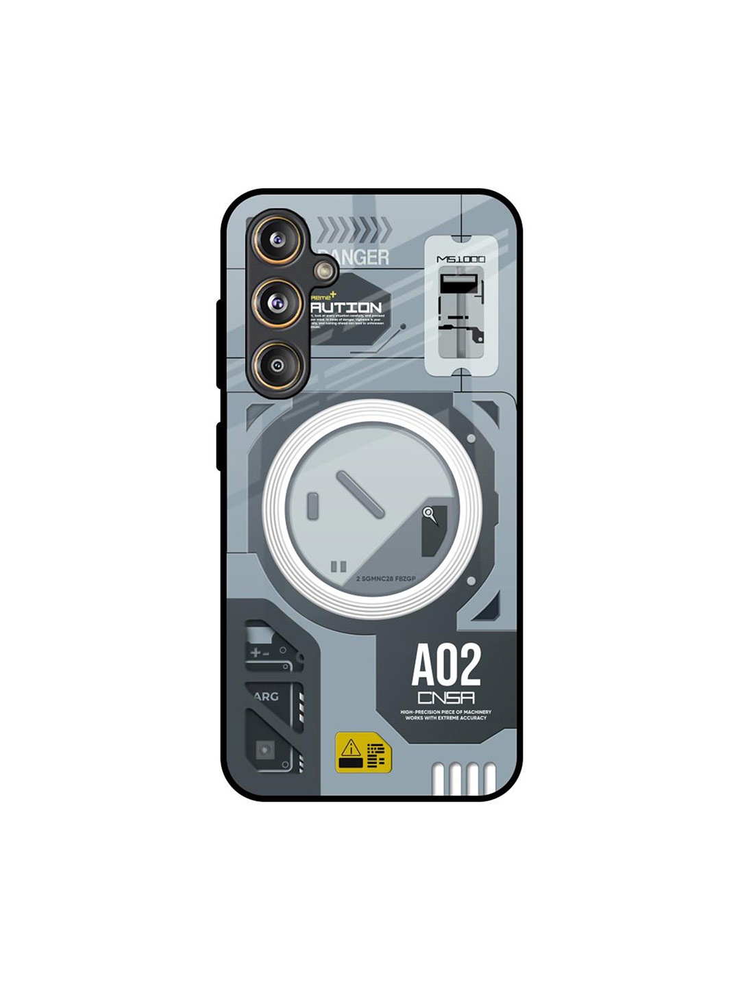 

QRIOH Modern Technology Samsung Galaxy F55 5G Impact Resistant Back Case, Grey