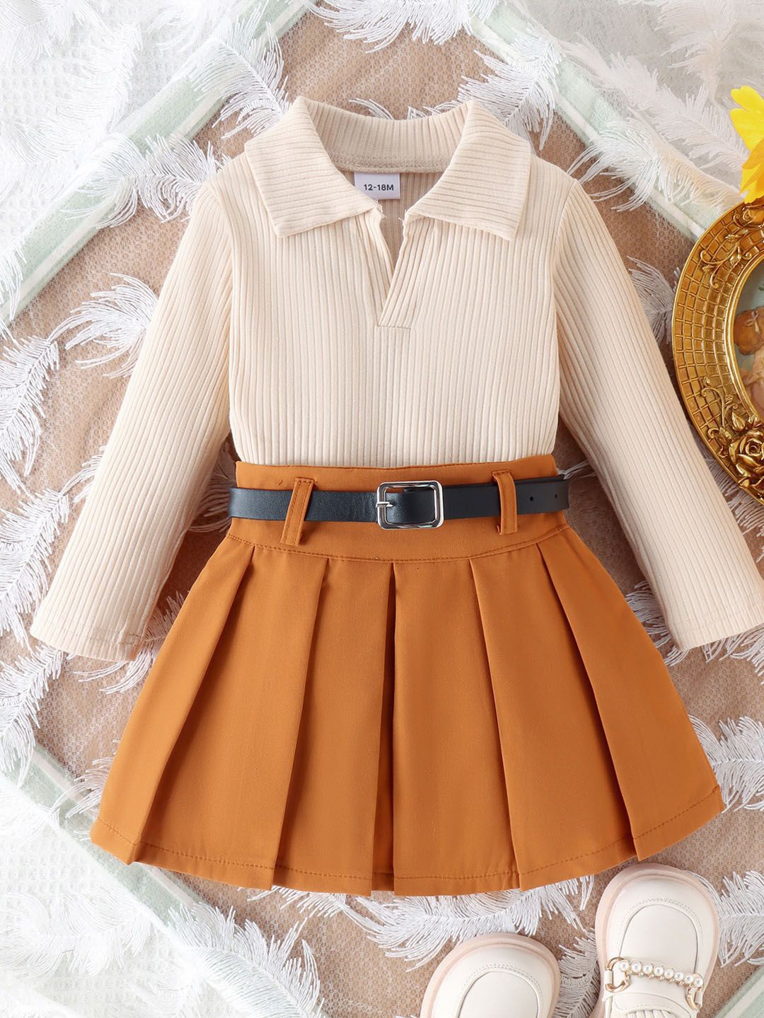 

Xsole Fit & Flare Dress, Orange