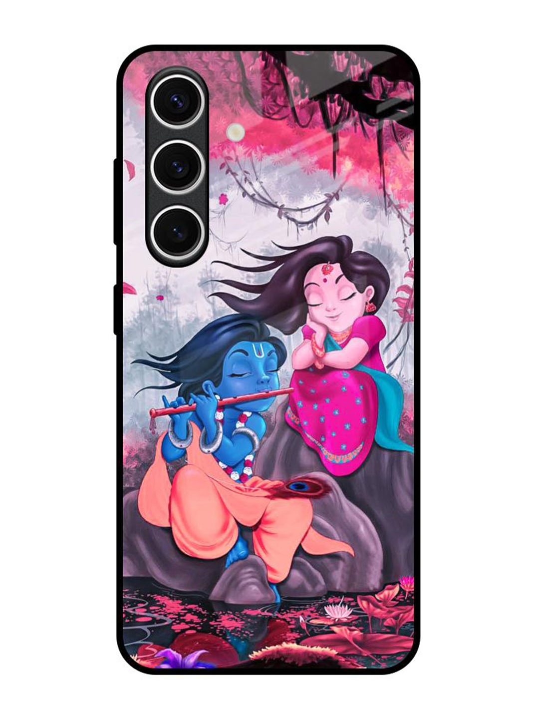 

QRIOH Radha Krishna Art Real Samsung Galaxy S24 FE 5G Impact Resistant Back Case, Blue