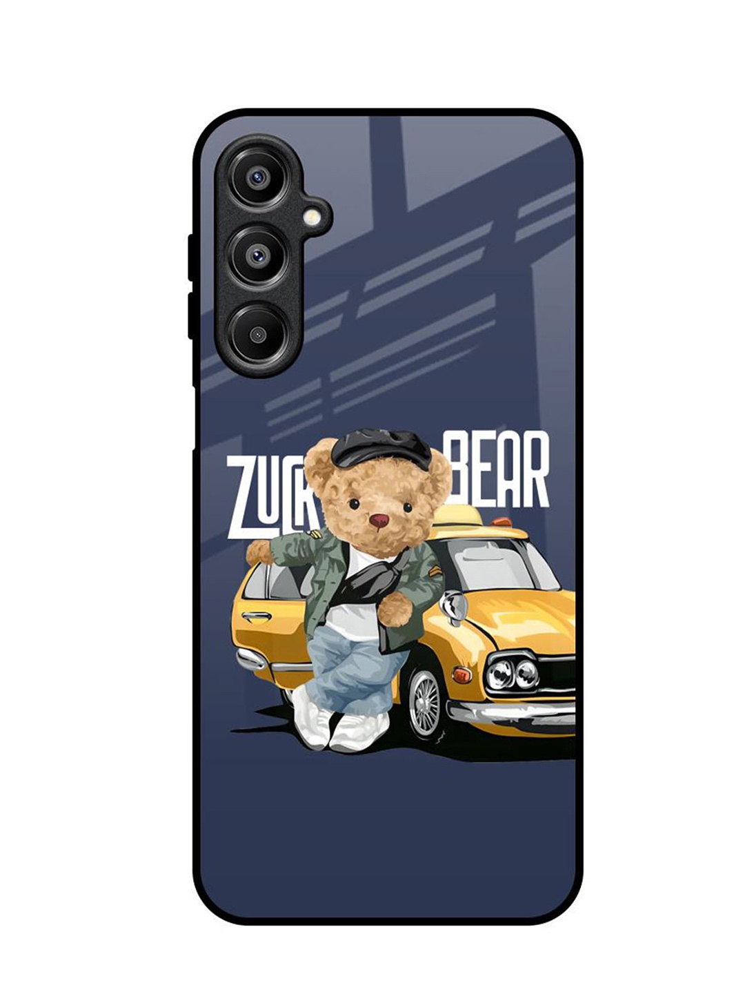 

QRIOH Adventurous Bear Samsung Galaxy A16 5G Impact Resistant Back Case, Navy blue