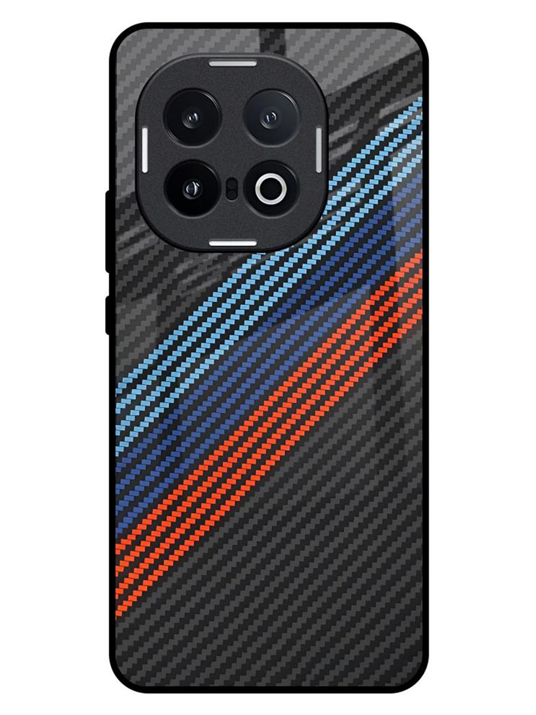

QRIOH Carbon Inspired IQOO 13 5G Impact Resistant Carbon Fiber Back Case, Black