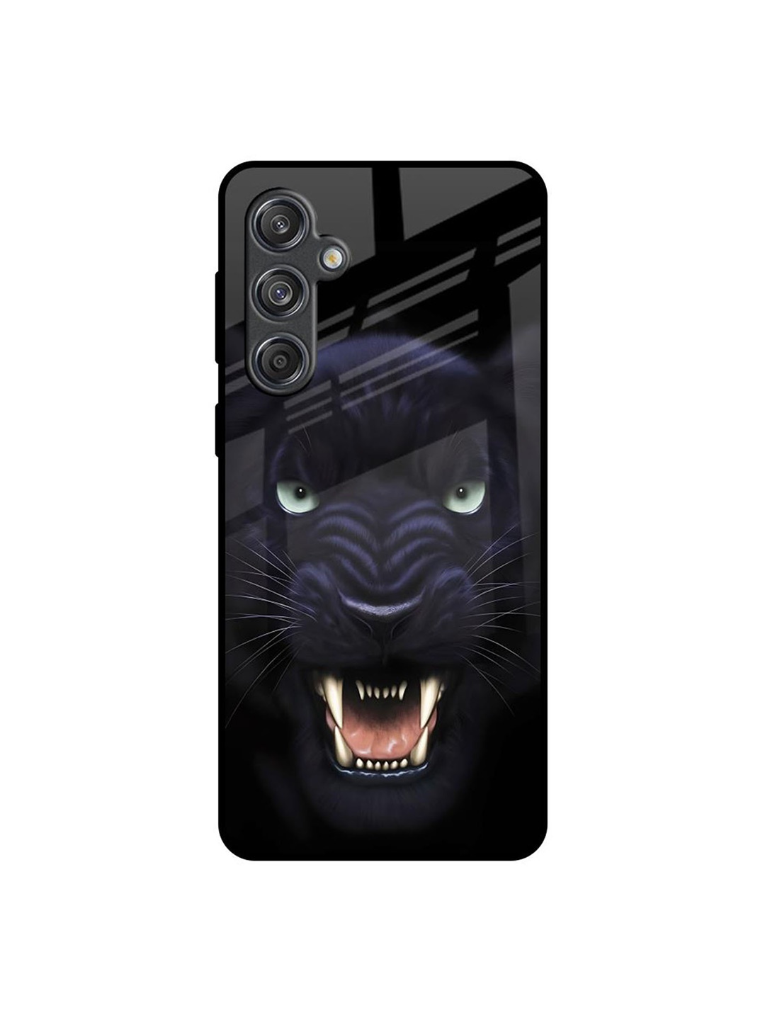 

QRIOH Angry Black Leopard Samsung Galaxy M55 5G Impact Resistant Back Case