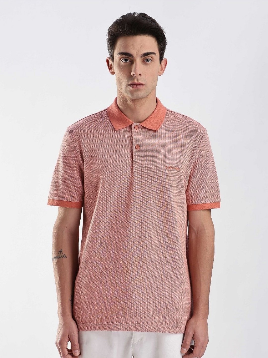 

Calvin Klein Jeans Men Polo Collar T-shirt, Orange