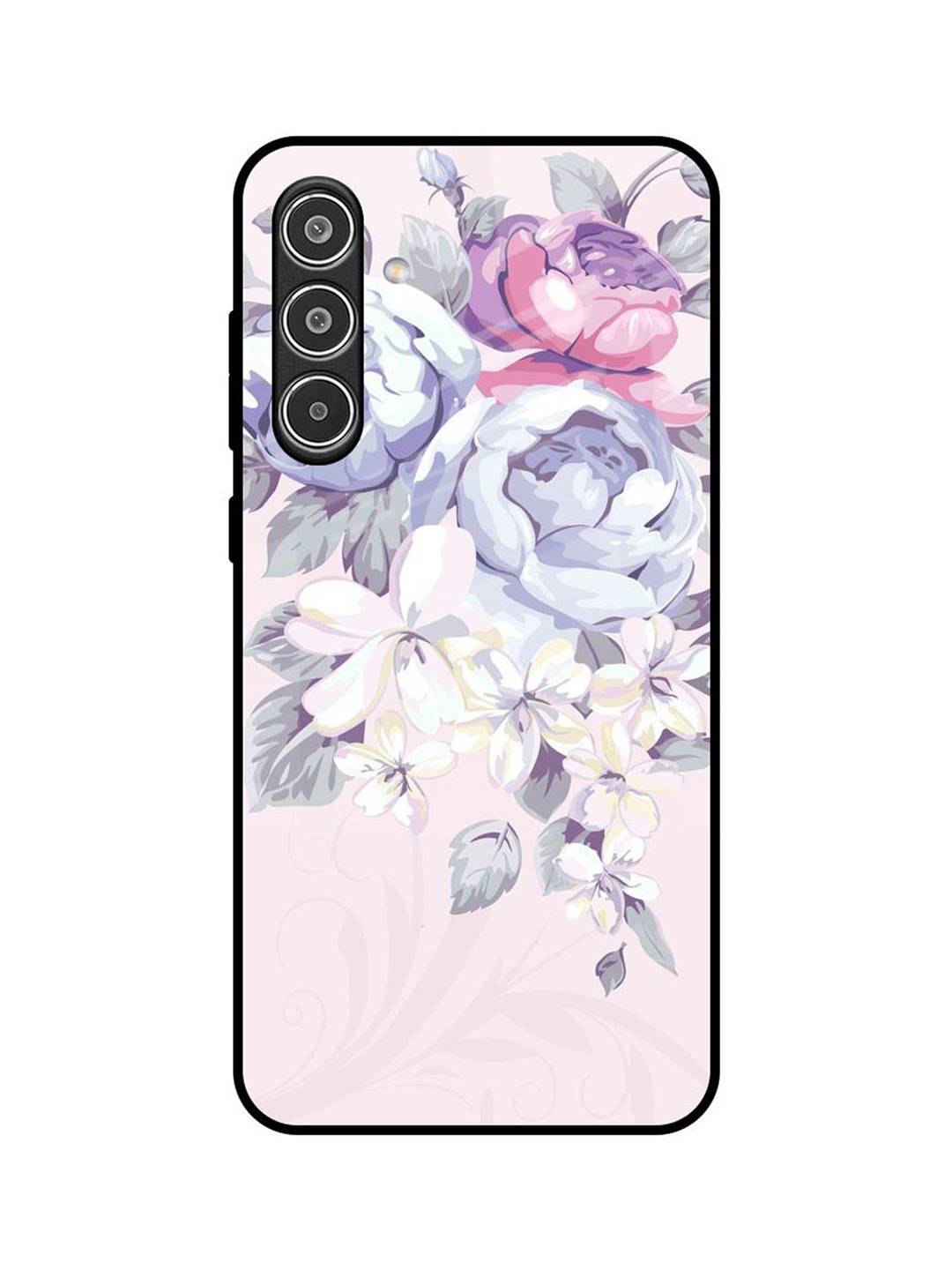 

QRIOH Elegant Floral Samsung Galaxy A56 5G Impact Resistant Back Case, Pink
