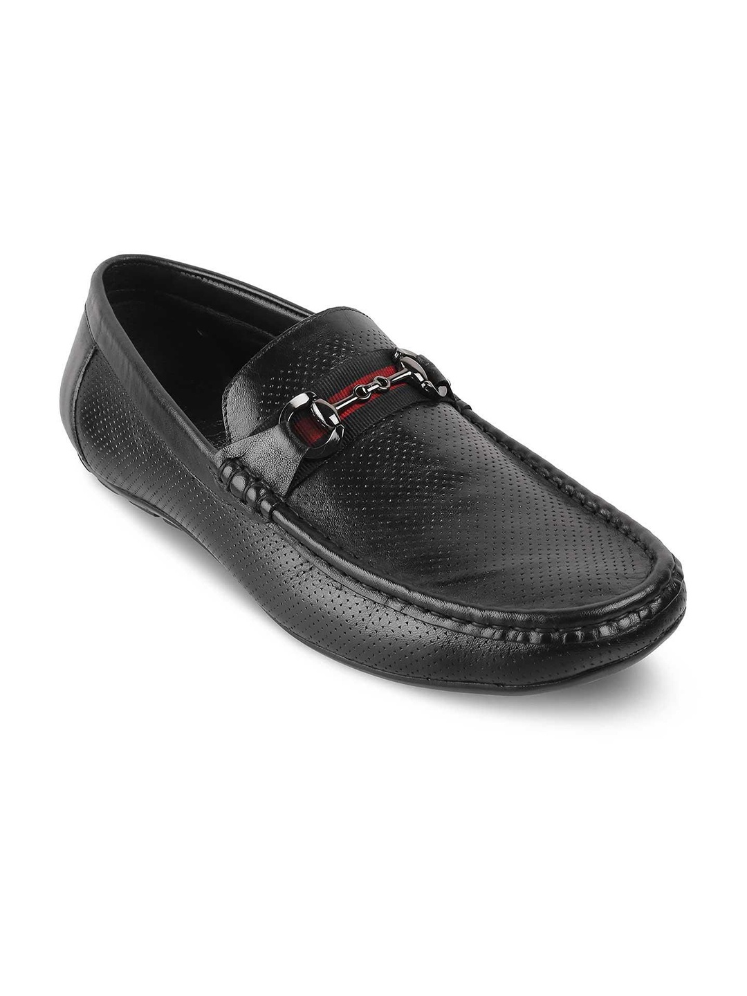 

Tresmode The Rottervam Men Driving Leather Loafer, Black
