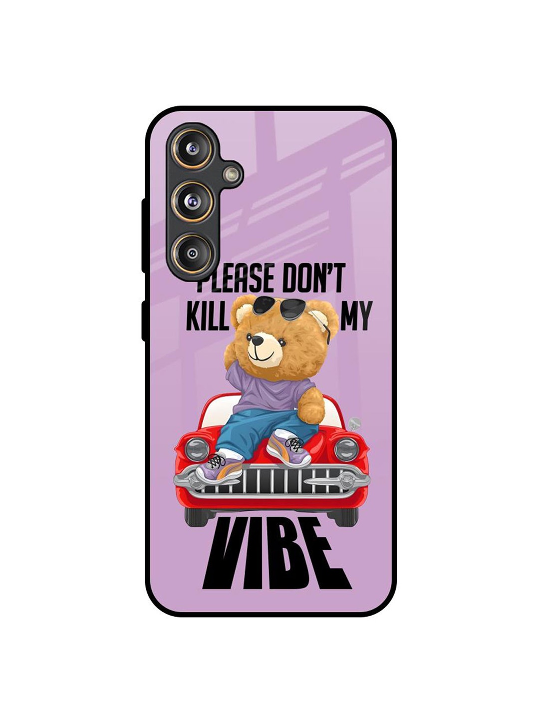 

QRIOH Don't Kill My Vibe Samsung Galaxy F55 5G Impact Resistant Back Case, Purple