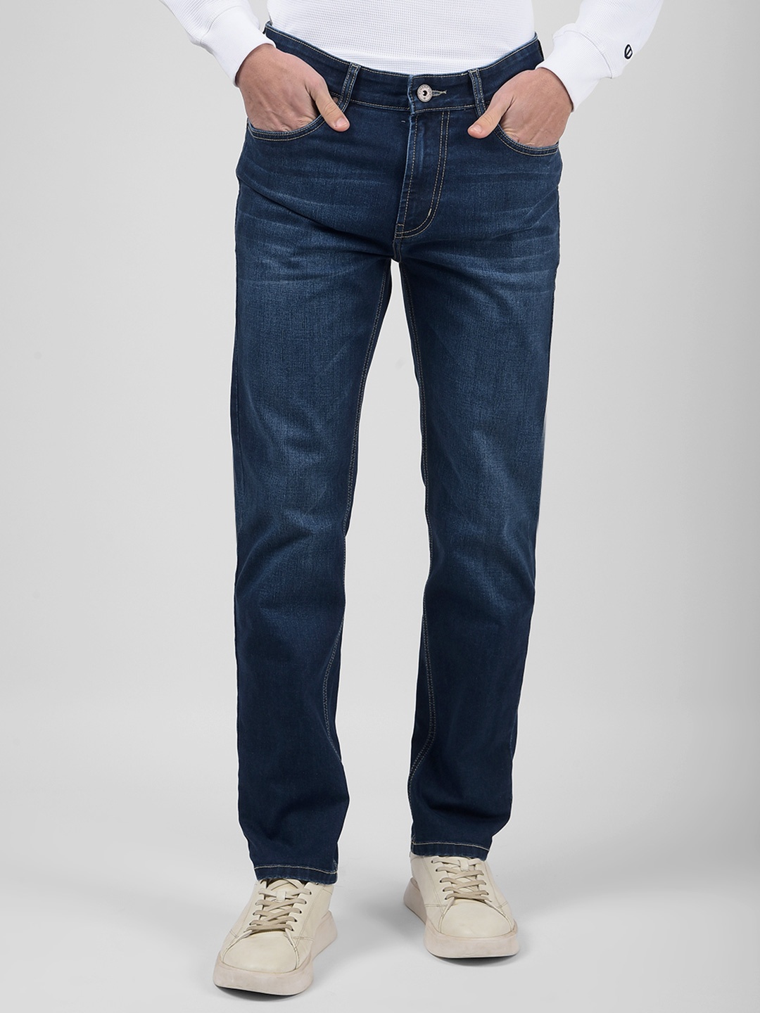 

Numero Uno Men Slim Fit Light Fade Stretchable Jeans, Blue