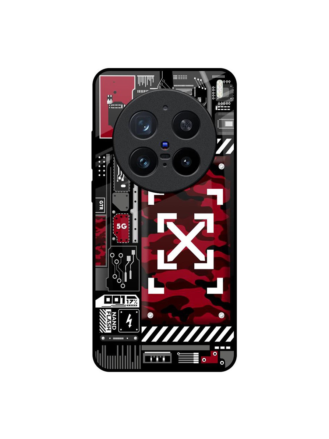 

QRIOH Technology Art Vivo X200 Pro 5G Impact Resistant Back Case, Black