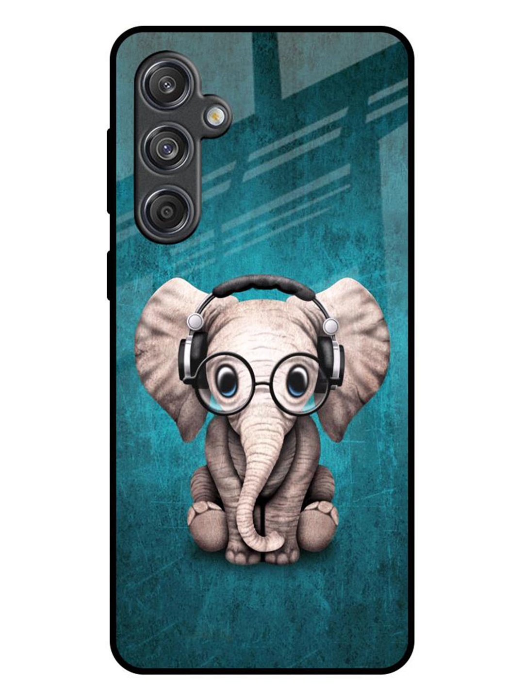 

QRIOH Adorable Baby Elephant Samsung Galaxy M55 5G Impact Resistant Back Case, Teal