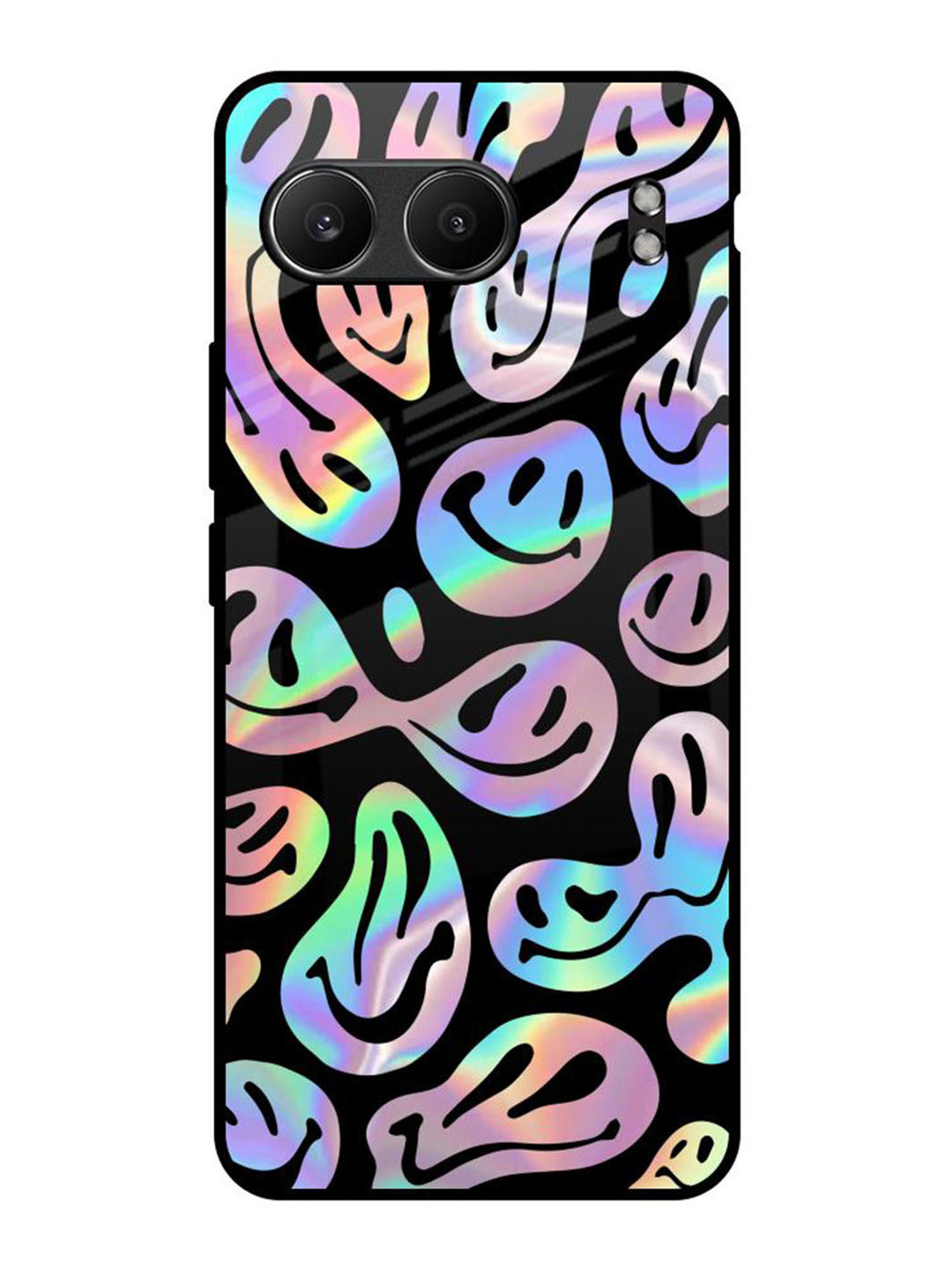

QRIOH Acid Smile OnePlus Nord 4 5G Impact Resistant Back Case, Black