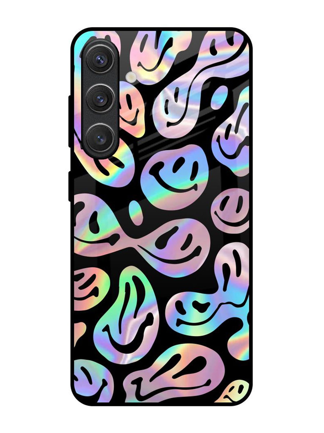 

QRIOH Acid Smile Samsung Galaxy S25 Plus 5G Impact Resistant Back Case, Black