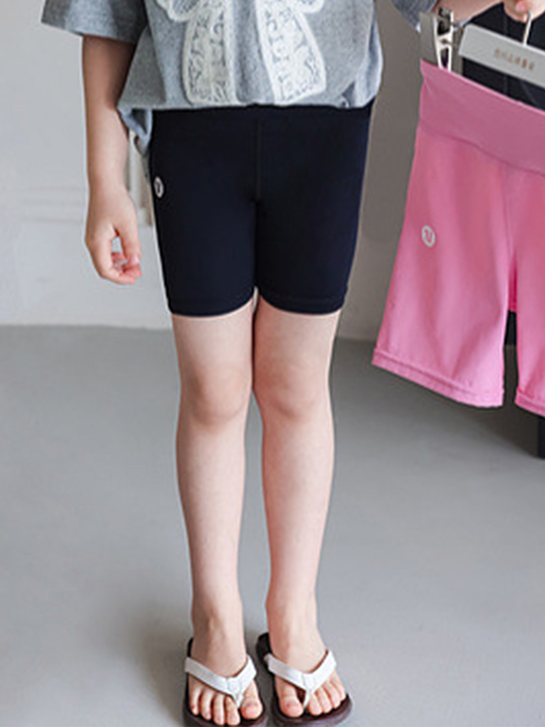 

LULU & SKY Girls Skinny Fit High-Rise Shorts, Black
