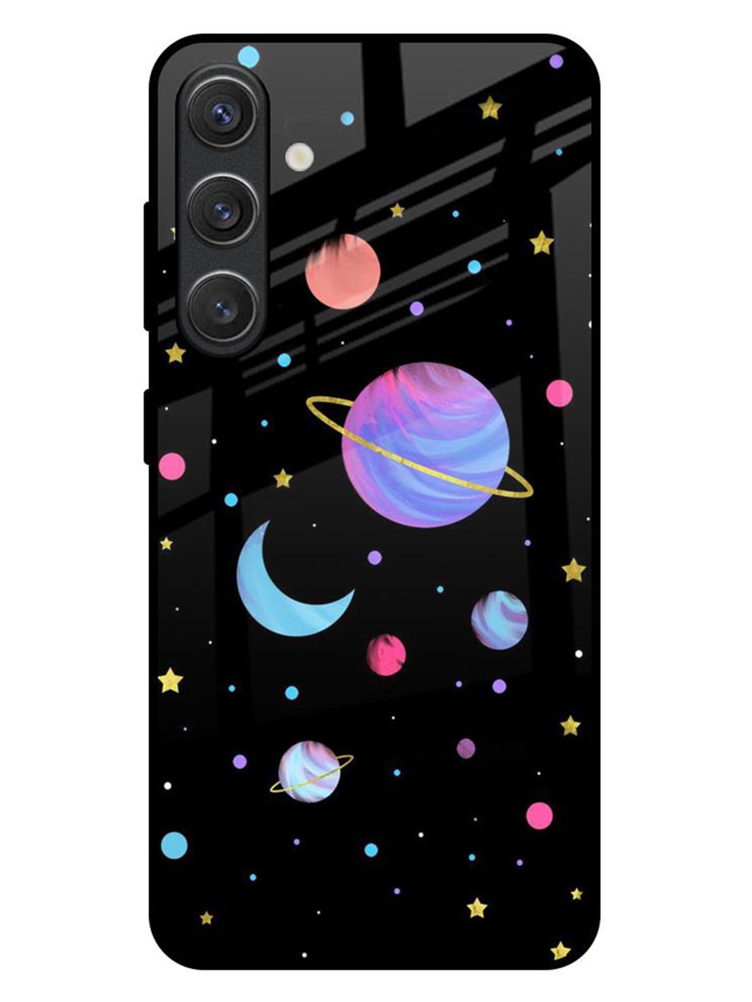 

QRIOH Planet Play Samsung Galaxy S25 Plus 5G Impact Resistant Back Case, Black