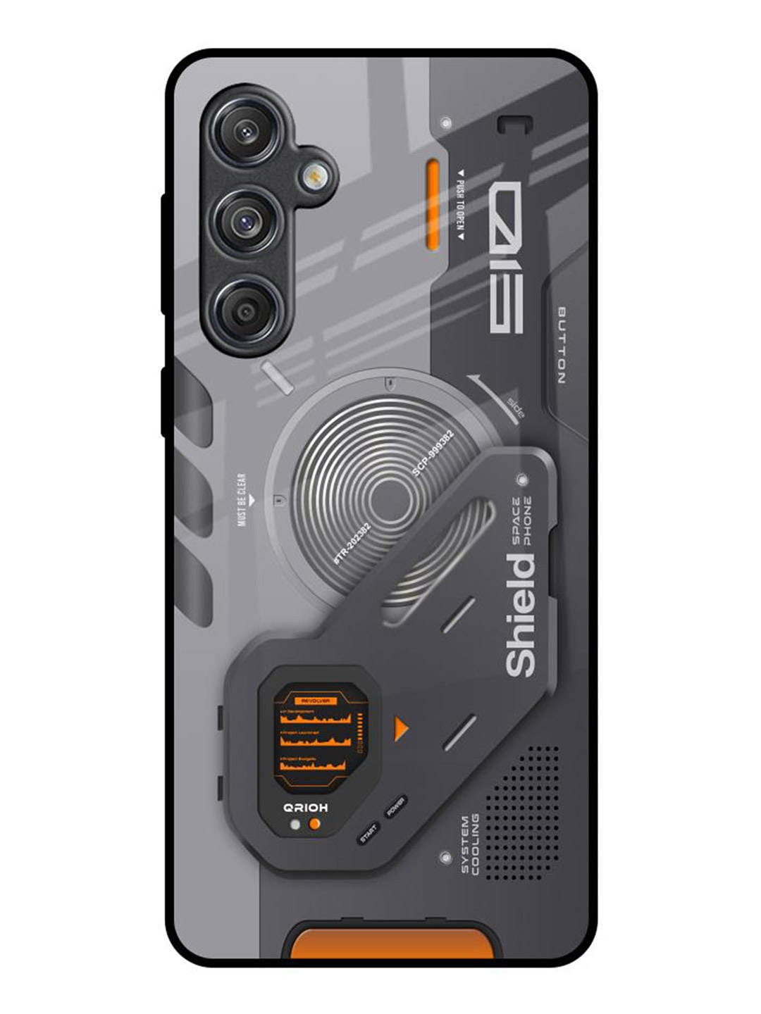 

QRIOH Tech Lifestyle Samsung Galaxy M55 5G Impact Resistant Back Case, Grey