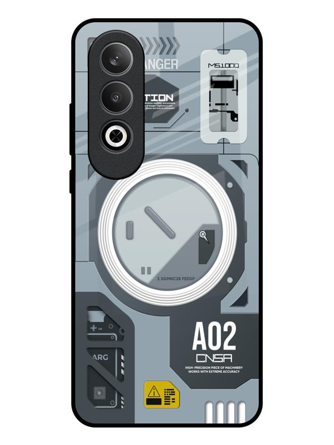 

QRIOH Modern Technology OnePlus Nord CE4 5G Impact Resistant Back Case, Grey