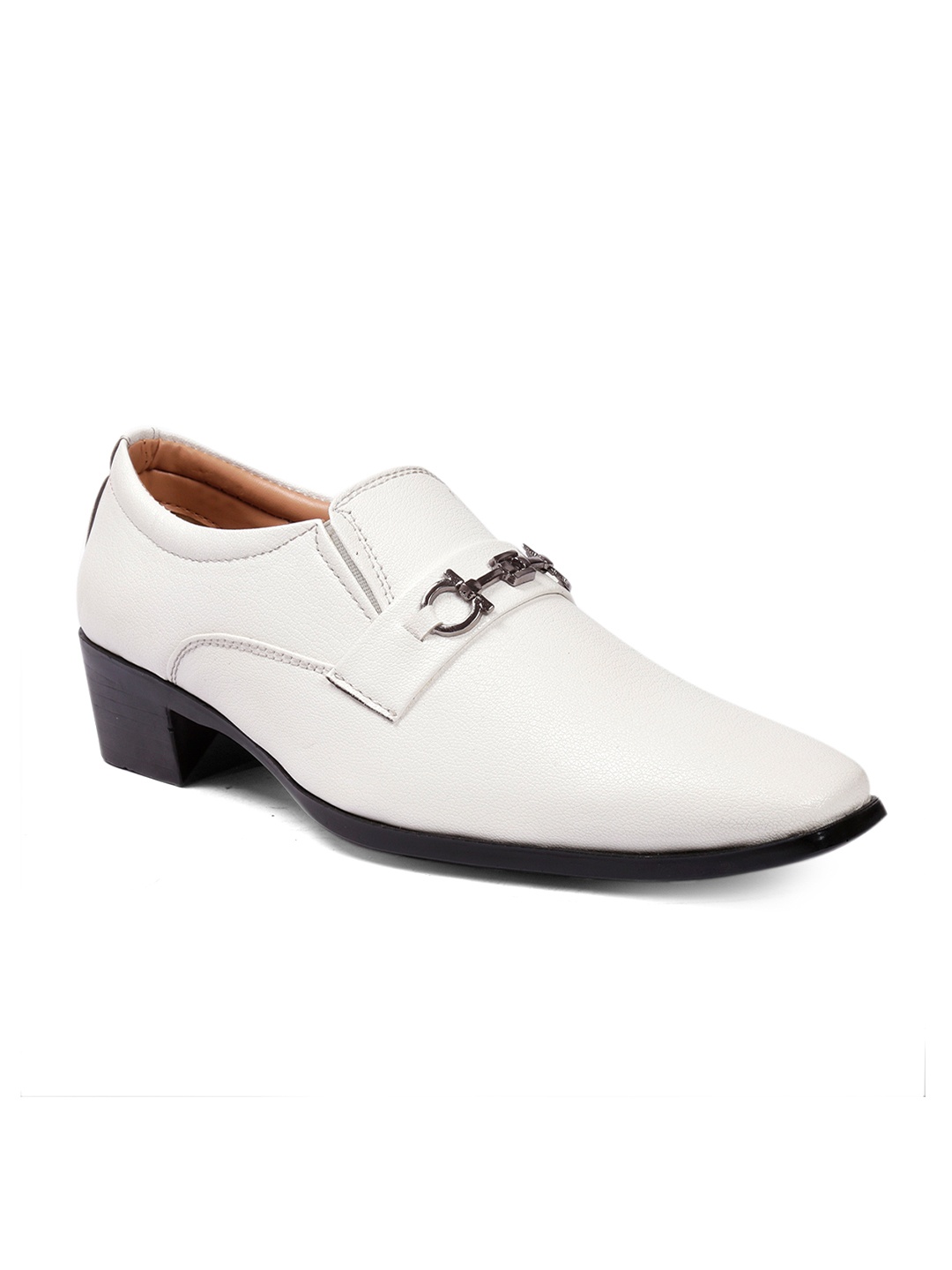 

riffway Men Slip On Formal Shoes, White