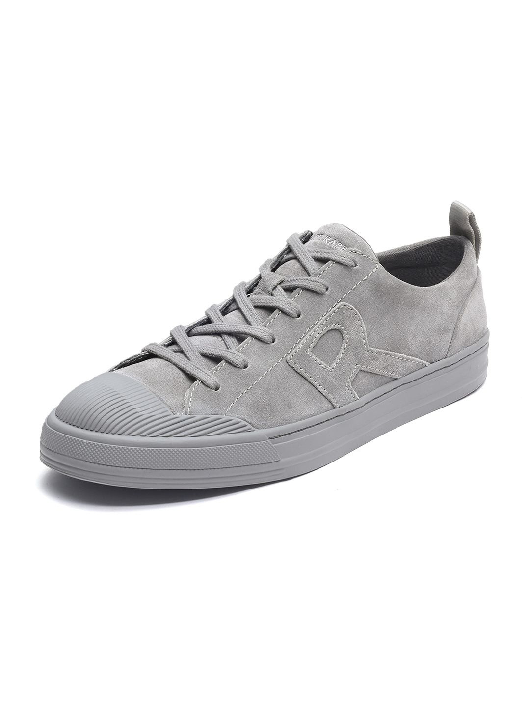 

RARE RABBIT Men Sauron Light Grey Lace-Ups Round Toe Sneakers
