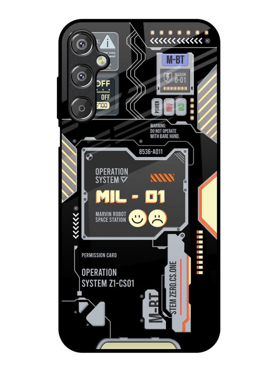 

QRIOH Exposed Parts Samsung Galaxy F15 5G Impact Resistant Back Case, Black