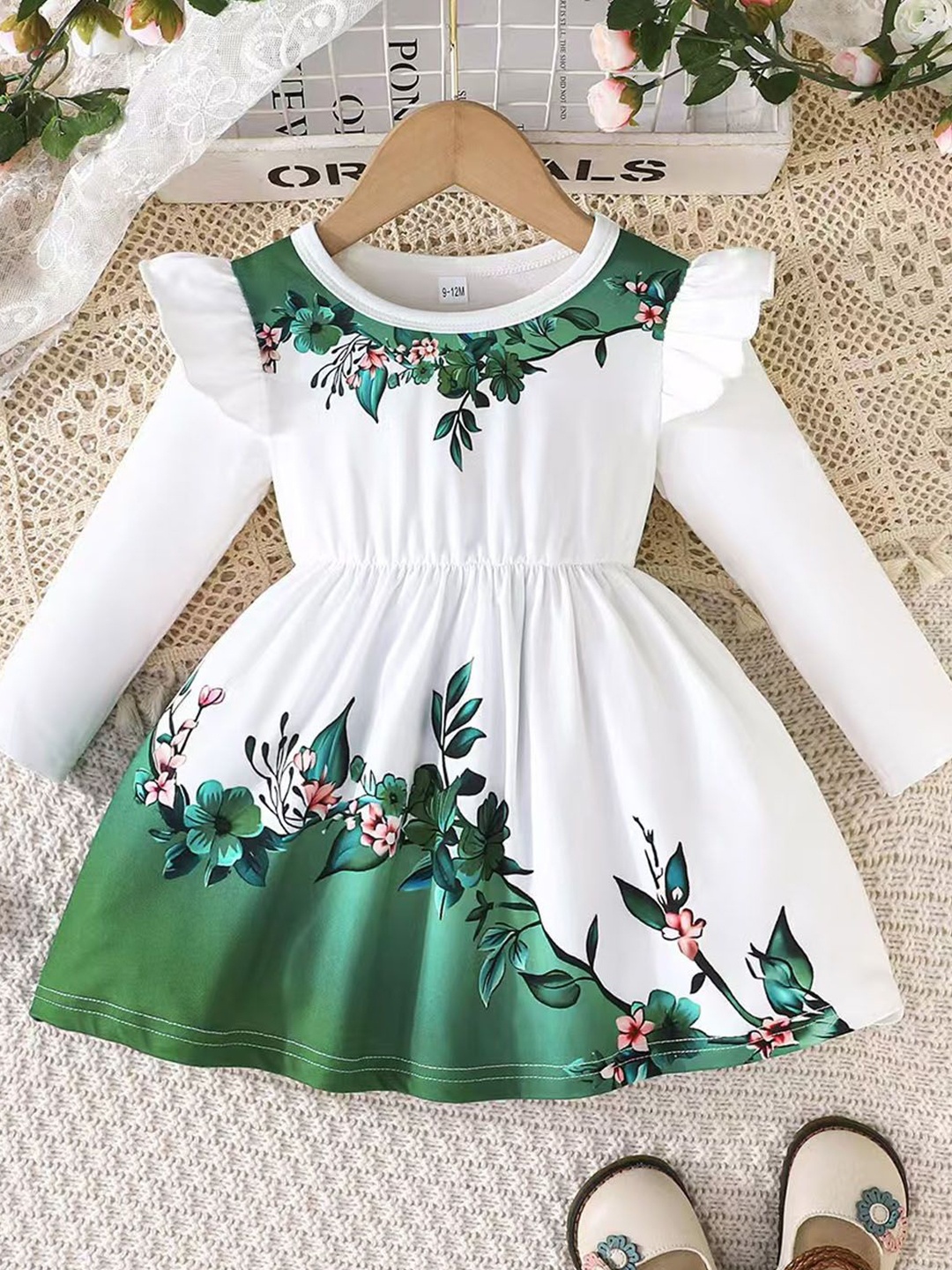 

Xsole Floral Print Fit & Flare Dress, White