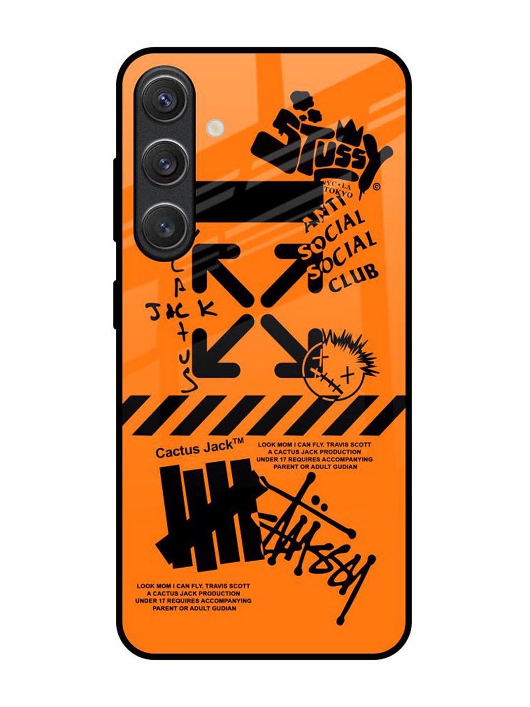 

QRIOH Anti Social Club Samsung Galaxy S25 5G Impact Resistant Back Case, Orange