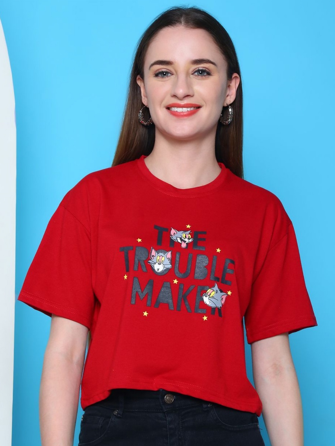 

Dreambe Women Typography Printed T-shirt, Maroon