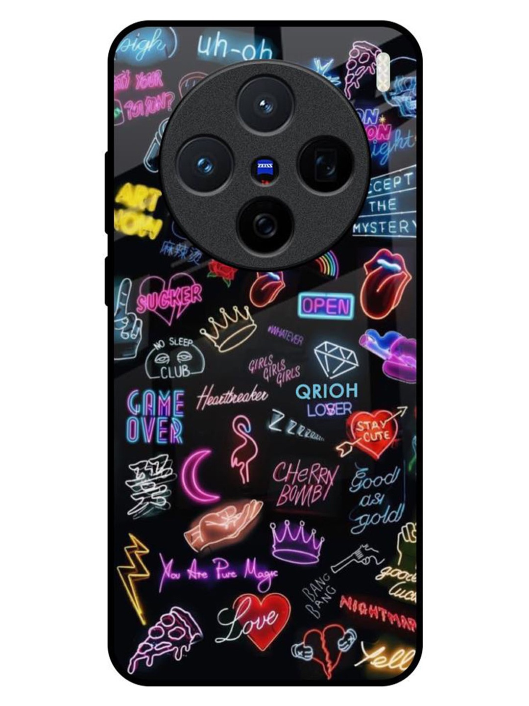 

QRIOH Accept The Mystery Vivo X200 5G Impact Resistant Back Case, Black