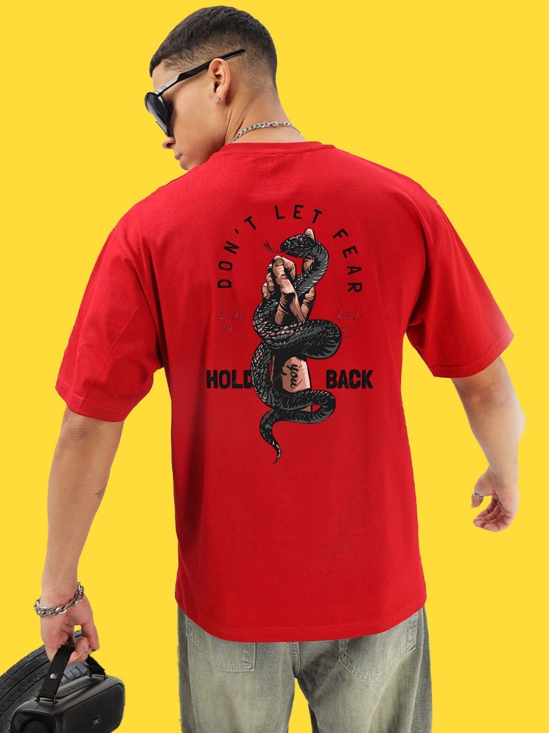 

BDSQUARE Men Printed T-shirt, Red
