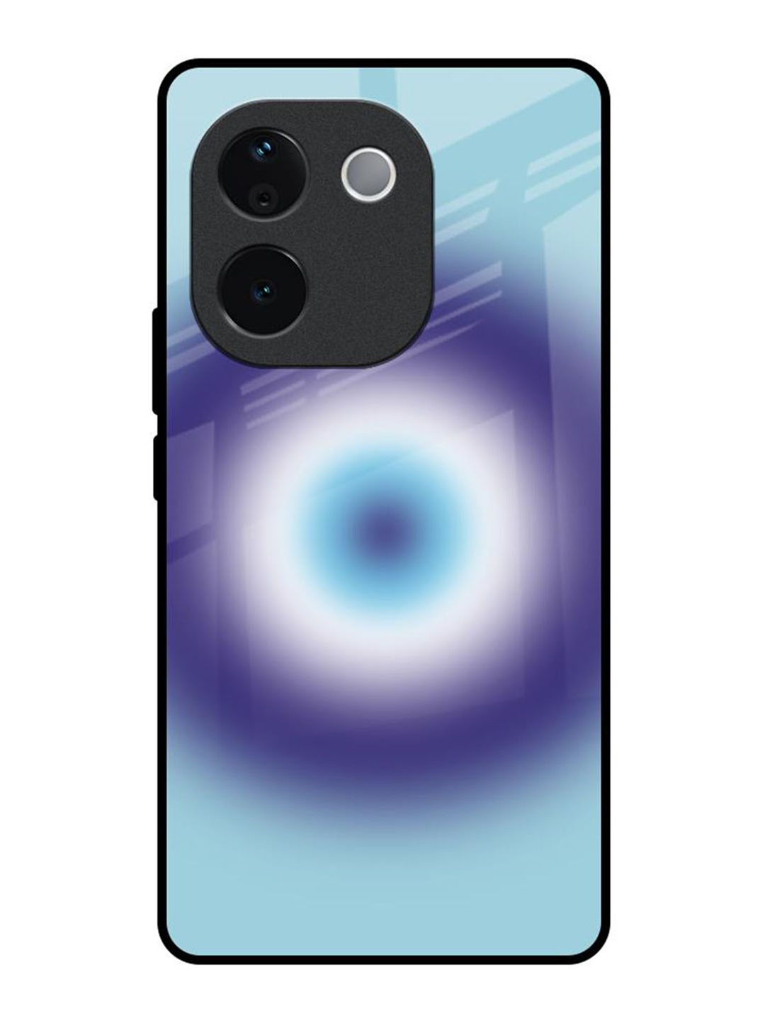 

QRIOH Evil Eye Art Vivo T3 Pro 5G Impact Resistant Back Case, Blue