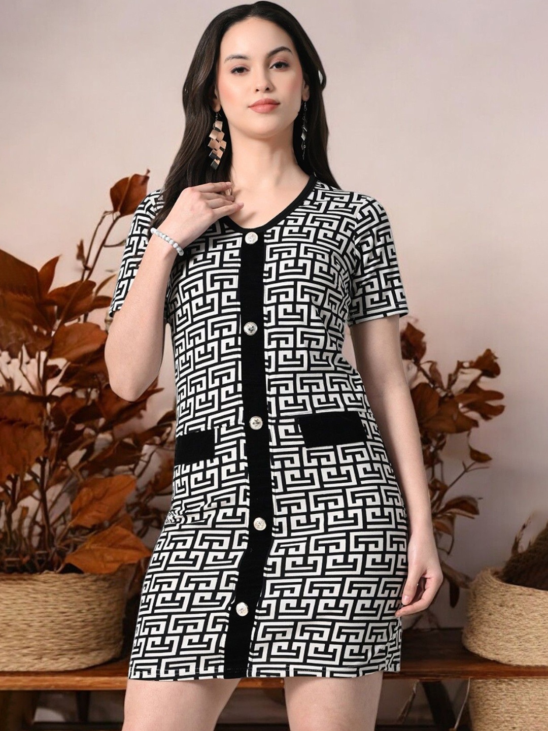 

Arbiter Collection Print Bodycon Mini Dress, Multi