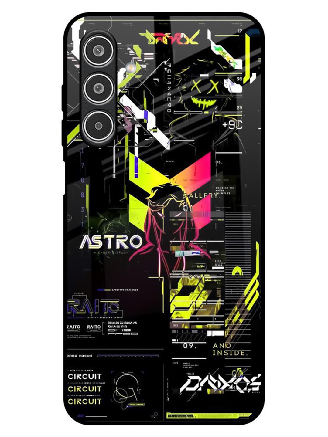 

QRIOH Astro Glitch Samsung Galaxy A26 5G Impact Resistant Back Case, Black