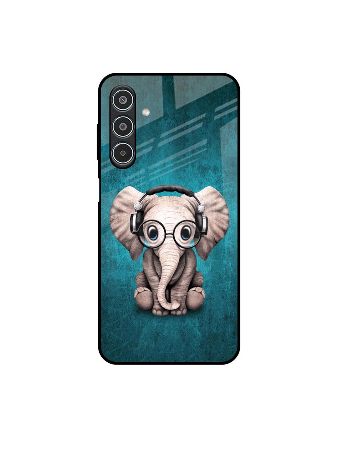 

QRIOH Adorable Baby Elephant Samsung Galaxy M35 5G Impact Resistant Back Case, Teal
