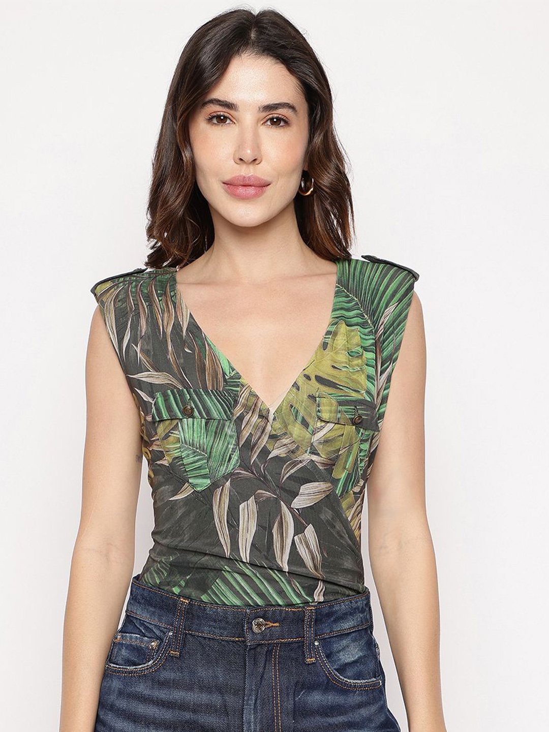

GUESS Tropical Print Top, Multi