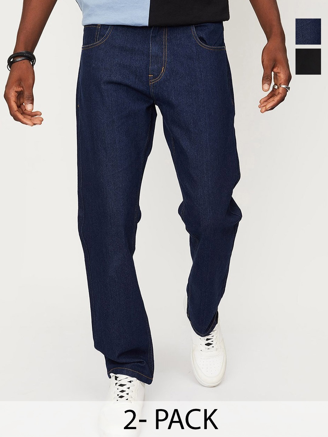 

ComfyStyle Men Jean Stretchable Jeans, Black