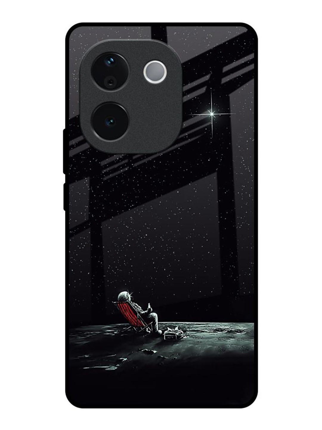 

QRIOH Relaxation Mode On Vivo T3 Pro 5G Impact Resistant Back Case, Black