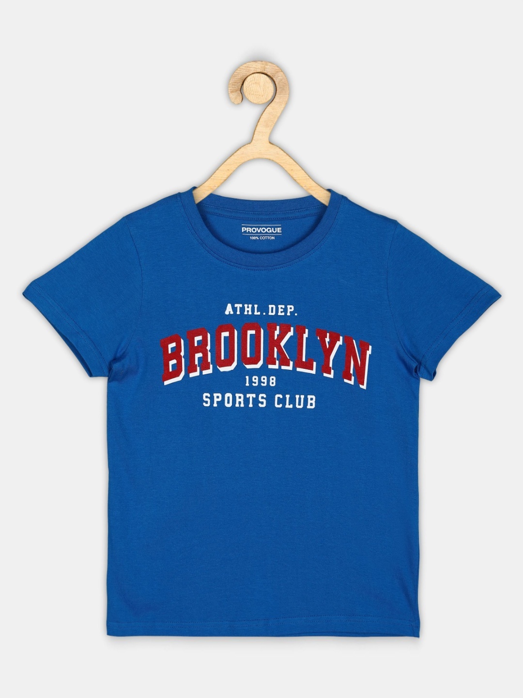 

Provogue Boys Typography Printed Applique T-shirt, Blue