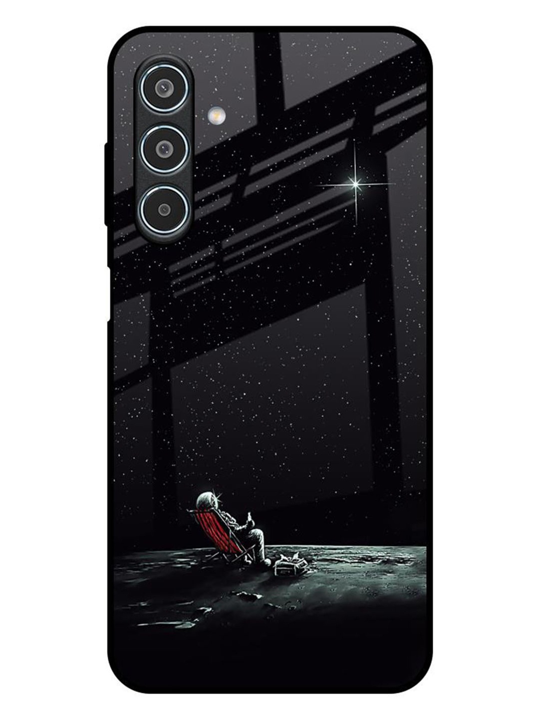 

QRIOH Relaxation Mode On Samsung Galaxy M35 5G Impact Resistant Back Case, Black