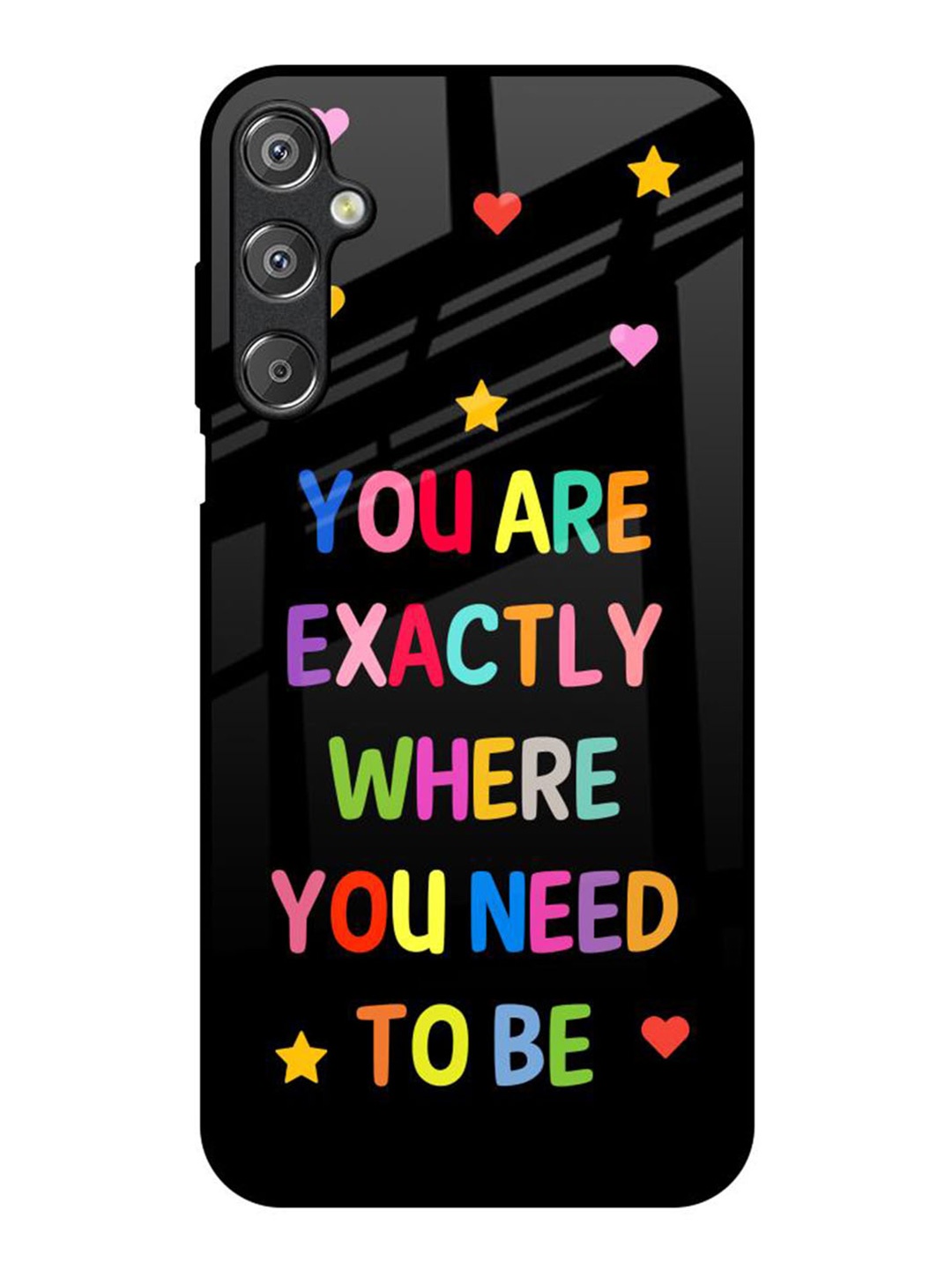 

QRIOH Magical Words Samsung Galaxy F15 5G Impact Resistant Back Case, Black