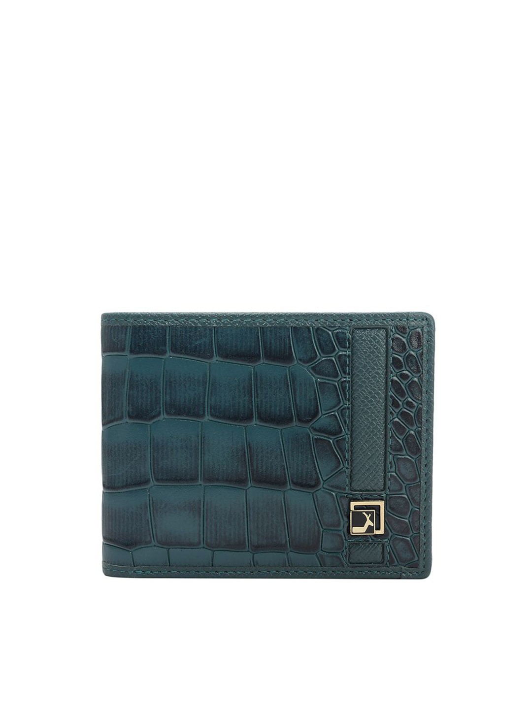 

Da Milano Men Leather Two Fold Wallet, Blue