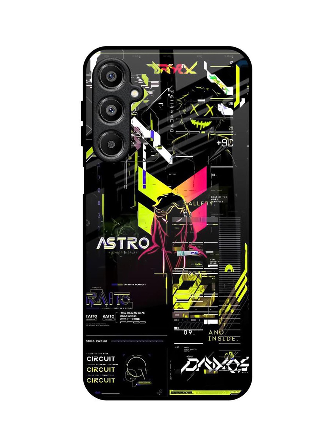 

QRIOH Astro Glitch Samsung Galaxy A16 5G Impact Resistant Back Case, Black