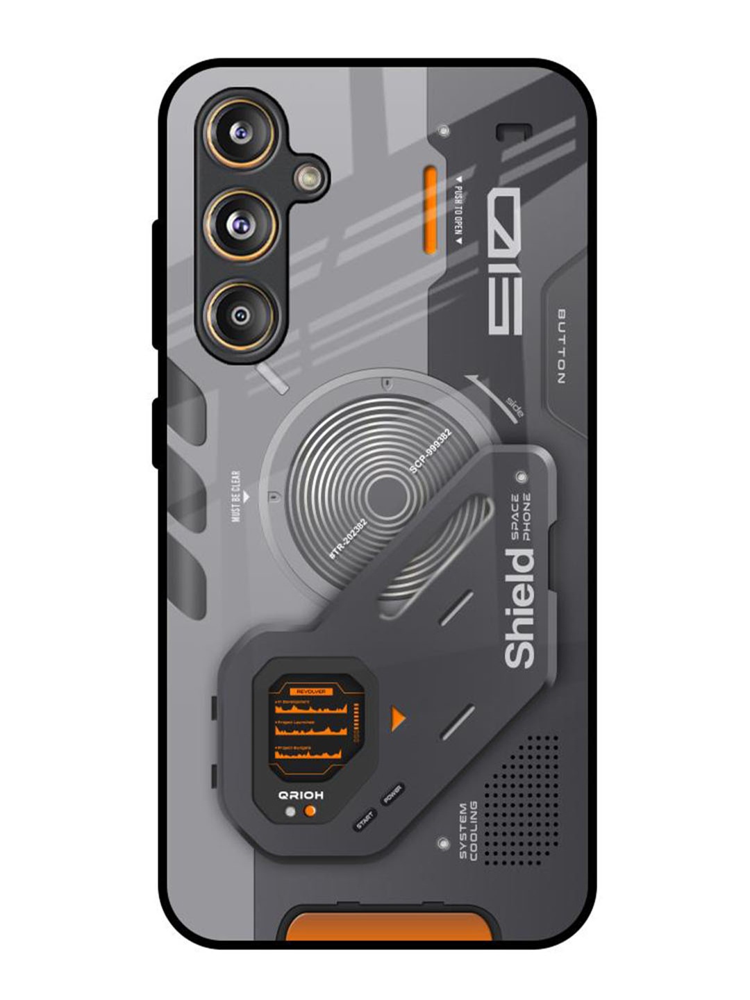 

QRIOH Tech Lifestyle Samsung Galaxy F55 5G Impact Resistant Back Case, Grey