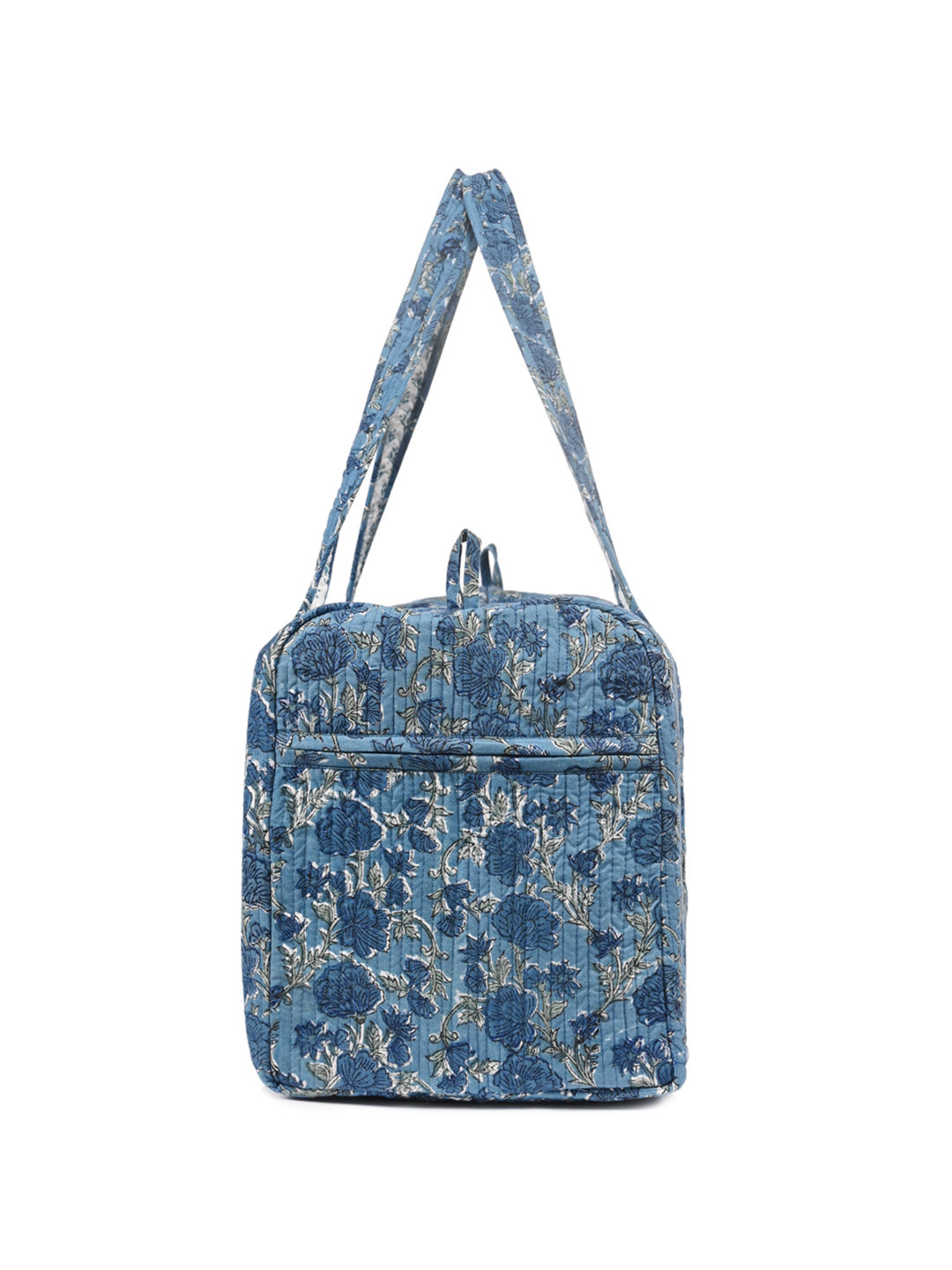 

Block N Style Block Printed Cotton Large Casual Duffel Bag, Blue