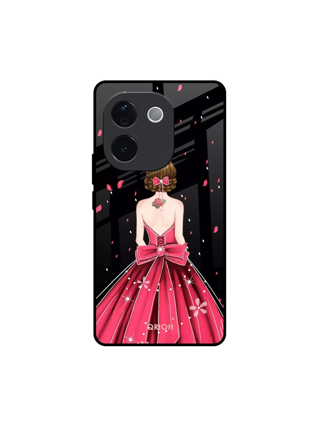 

QRIOH Fashion Princess Vivo T3 Pro 5G Impact Resistant Back Case, Pink