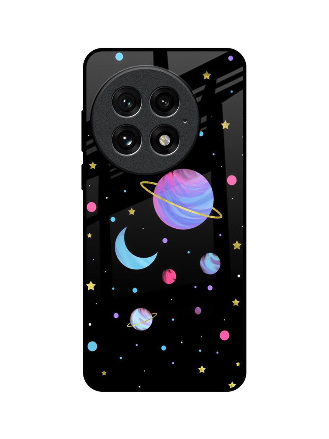 

QRIOH Planet Play OnePlus 13 Impact Resistant Back Case, Black