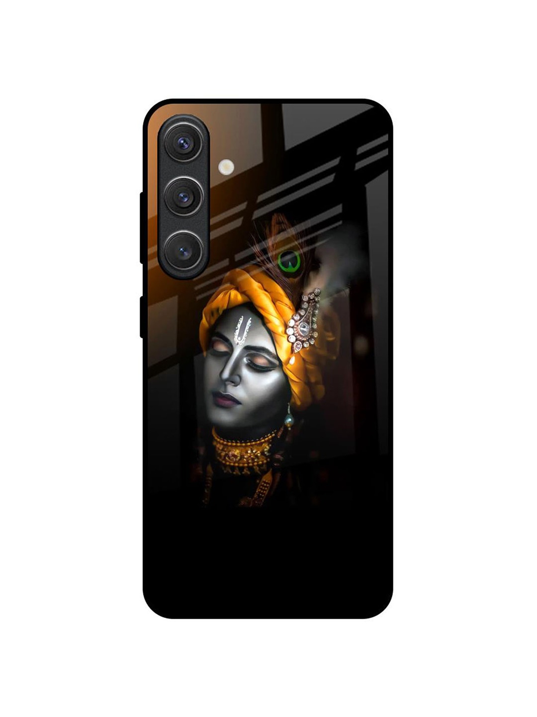 

QRIOH Ombre Krishna Samsung Galaxy S25 Plus 5G Impact Resistant Back Case, Black