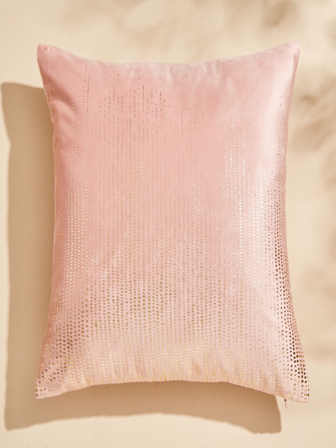 

Home Centre Pink Printed Velvet Square Cushion Cover