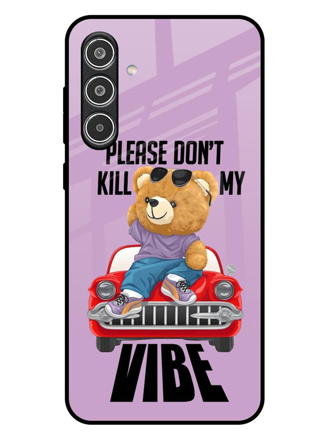 

QRIOH Don't Kill My Vibe Samsung Galaxy A56 5G Impact Resistant Back Case, Purple