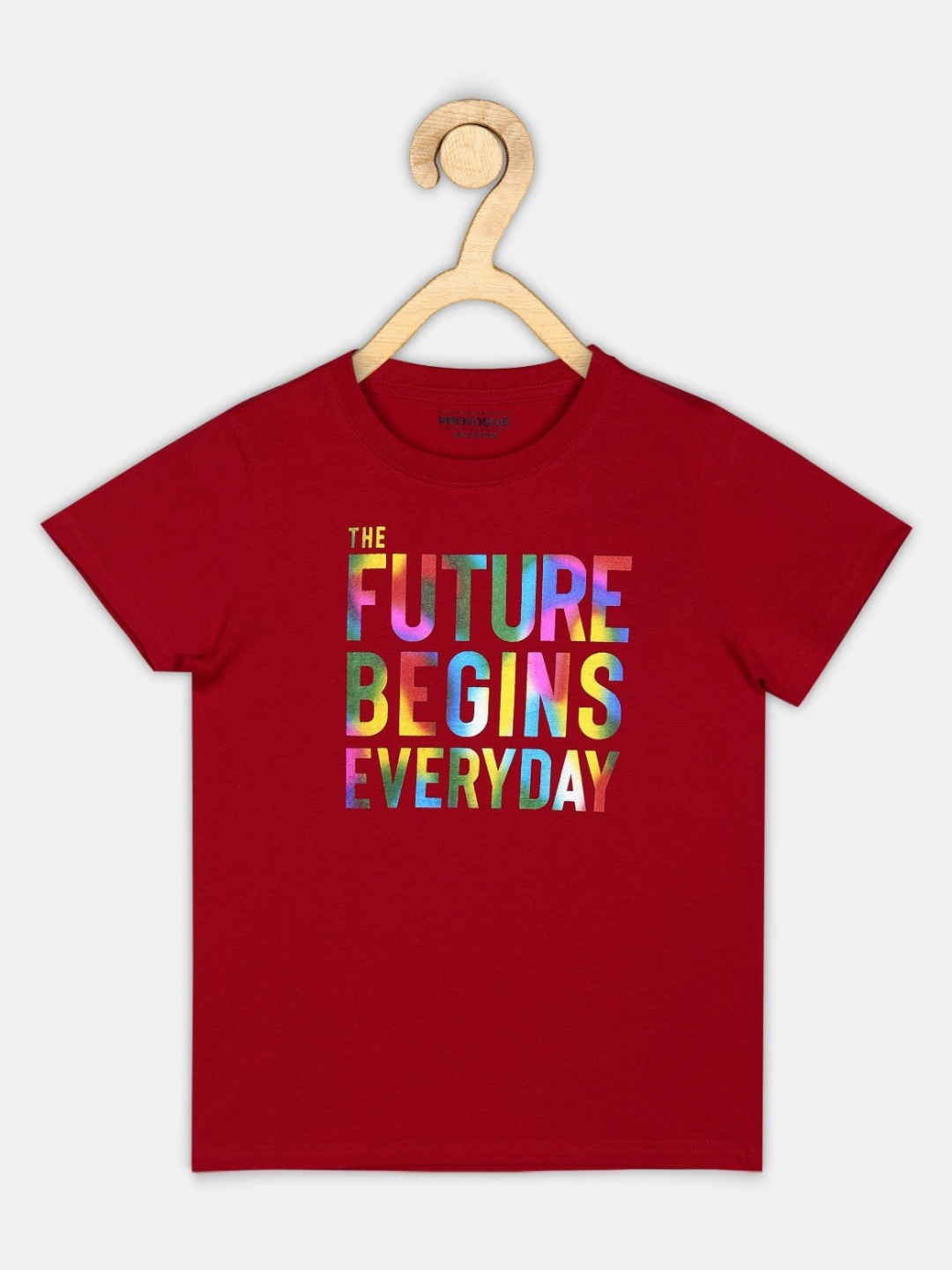 

Provogue Boys Typography Printed Applique T-shirt, Red