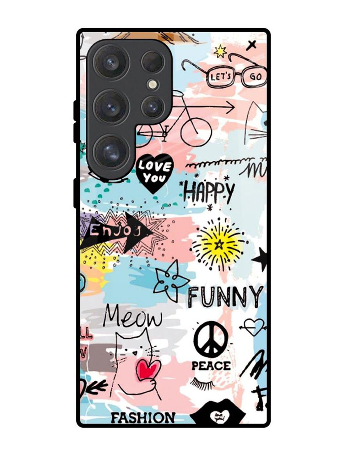 

QRIOH Typography Printed Samsung Galaxy S25 Ultra Back Case Mobile Accessories, White
