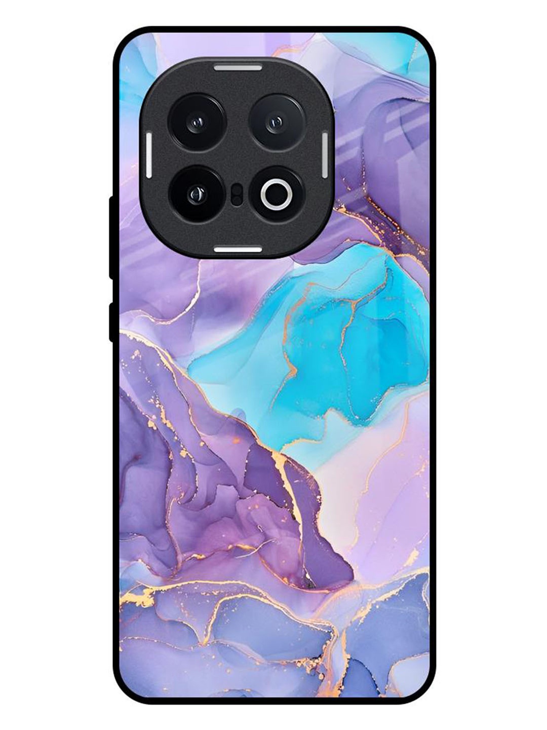 

QRIOH Alcohol ink Marble Real IQOO 13 5G Impact Resistant Back Case, Purple