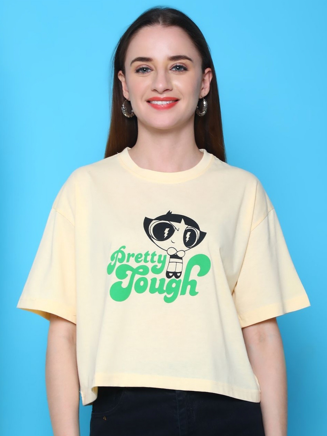 

Dreambe Women Typography Printed T-shirt, Cream